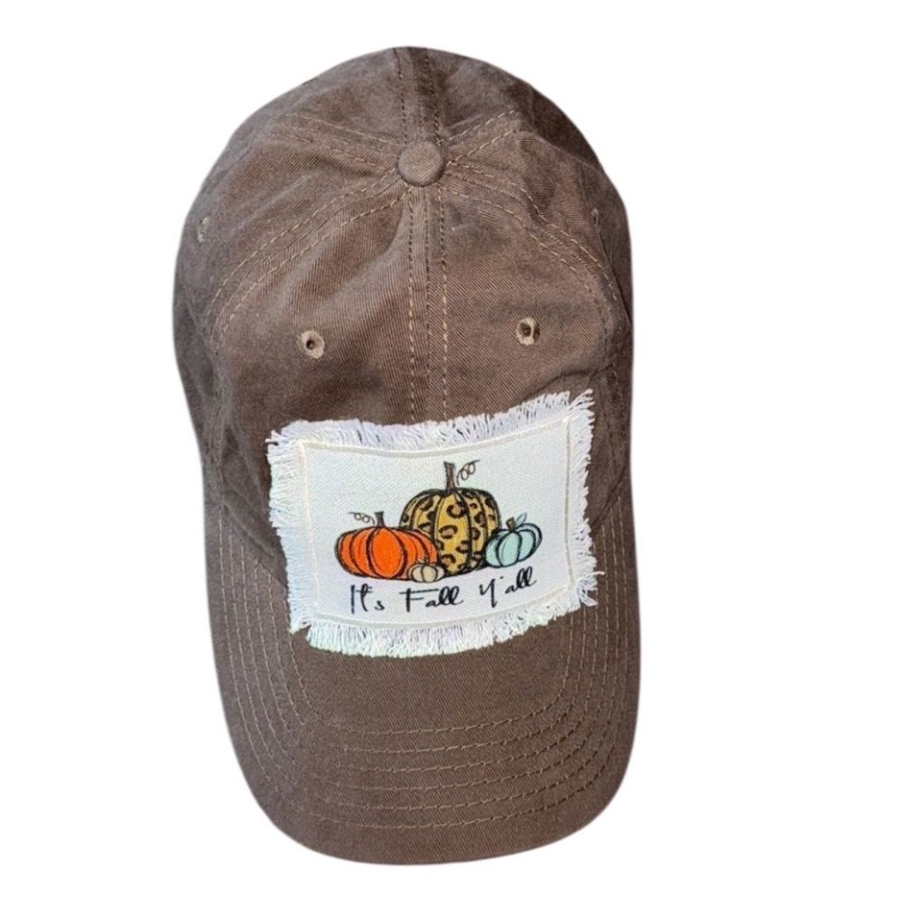 Distressed Cotton Baseball Cap “It's Fall y'all"